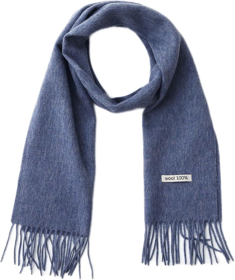 linişte 100% Wool Scarf - Men and Women Winter Warm Soft Luxurious Solid Colors Gift Box - Image 1